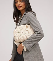 Sam Edelman Bianka Woven Leather Clutch