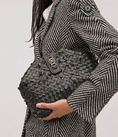 Sam Edelman Bianka Woven Leather Clutch