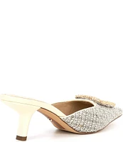 Sam Edelman Brit Boucle Oversized Embellished Buckle Detail Mules