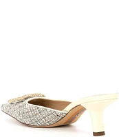 Sam Edelman Brit Boucle Oversized Embellished Buckle Detail Mules