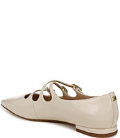 Sam Edelman Cass Leather Crisscross Buckle Point Toe Ballerina Flats