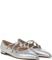 Sam Edelman Cass Leather Crisscross Buckle Point Toe Ballerina Flats