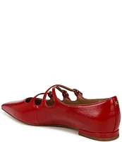 Sam Edelman Cass Leather Crisscross Buckle Point Toe Ballerina Flats