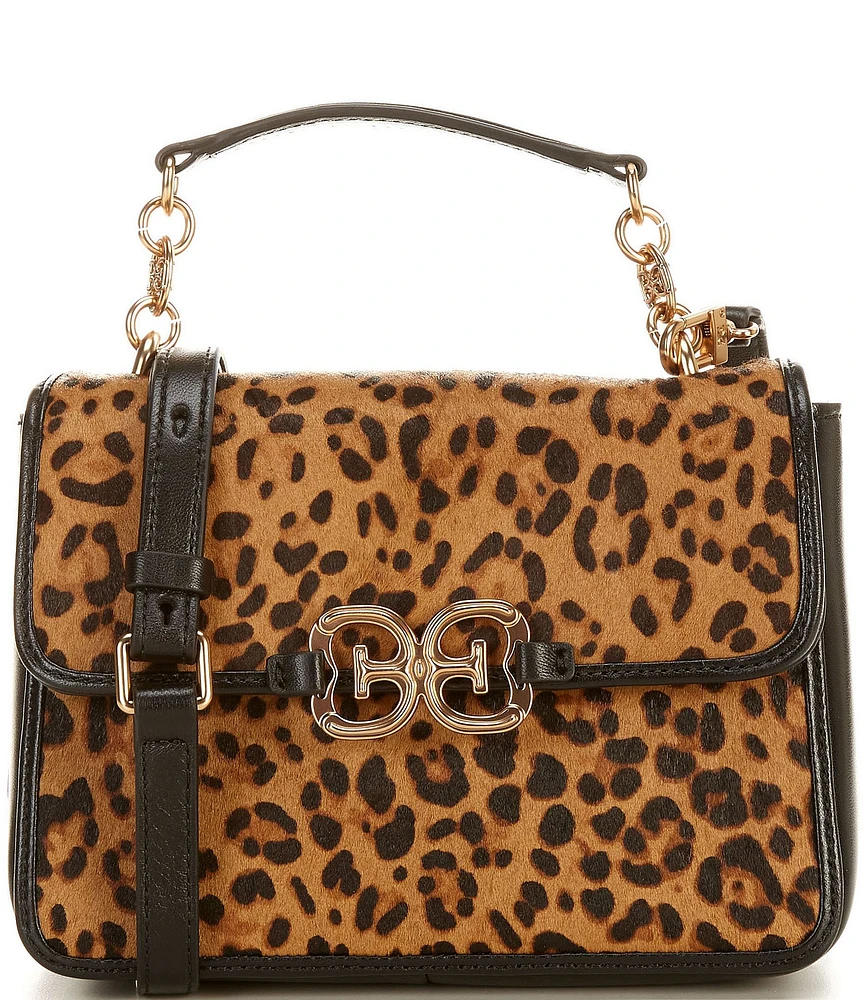 Sam Edelman Christy Leopard Haircalf Top Handle Bag