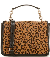 Sam Edelman Christy Leopard Haircalf Top Handle Bag