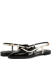 Sam Edelman Cohen Patent Slingback Point Toe Flats