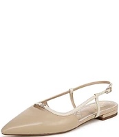 Sam Edelman Cohen Slingback Leather Point Toe Flats