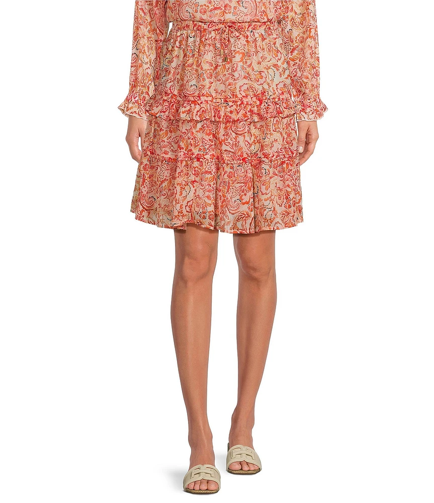 Sam Edelman Coordinating Bree Crinkle Chiffon A-Line Skirt