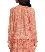 Sam Edelman Coordinating Kelsie Split V-Neck Long Sleeve Blouse