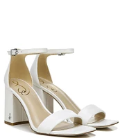 Sam Edelman Daniella Leather Ankle Strap Square Toe Dress Sandals