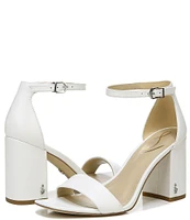 Sam Edelman Daniella Leather Ankle Strap Square Toe Dress Sandals