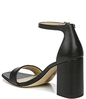 Sam Edelman Daniella Leather Ankle Strap Square Toe Dress Sandals