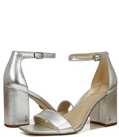 Sam Edelman Daniella Leather Ankle Strap Square Toe Dress Sandals