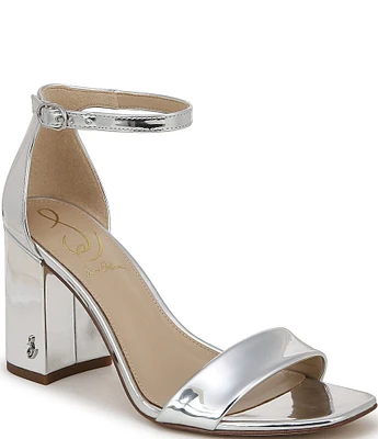 Sam Edelman Daniella Mirror Metallic Ankle Strap Dress Sandals