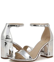 Sam Edelman Daniella Mirror Metallic Ankle Strap Dress Sandals