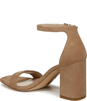 Sam Edelman Daniella Suede Ankle Strap Block Heel Square Toe Dress Sandals