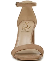 Sam Edelman Daniella Suede Ankle Strap Block Heel Square Toe Dress Sandals