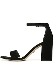 Sam Edelman Daniella Suede Ankle Strap Block Heel Square Toe Dress Sandals