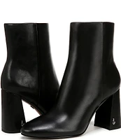 Sam Edelman Daria Leather Block Heel Ankle Booties