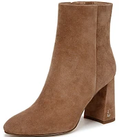 Sam Edelman Daria Suede Block Heel Ankle Booties