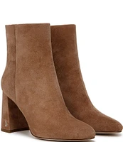 Sam Edelman Daria Suede Block Heel Ankle Booties