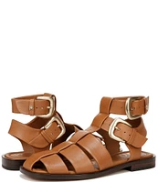 Sam Edelman Dawn Leather Strappy Double Buckle Gladiator Sandals