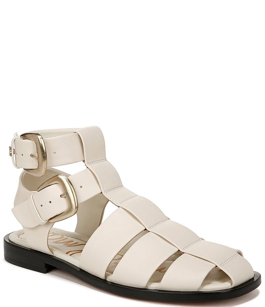 Sam Edelman Dawn Leather Strappy Double Buckle Gladiator Sandals