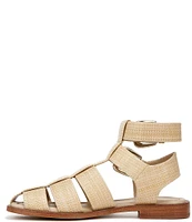 Sam Edelman Dawn Raffia Strappy Double Buckle Gladiator Sandals