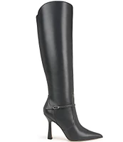 Sam Edelman Elia Leather Buckle Detail Tall Dress Boots