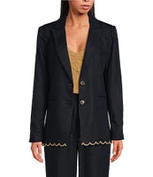 Sam Edelman Enola Single Breasted Notch Collar Long Sleeve Coordinating Blazer