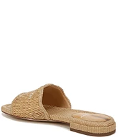 Sam Edelman Evette Raffia Logo Detail Slide Sandals