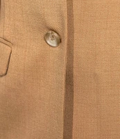 Sam Edelman Coordinating Fallon Slim Stretch Embroidered Twill Notch Lapel Two Button Blazer