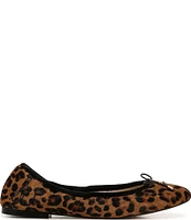 Sam Edelman Felicia Leopard Print Calf Hair Bow Ballet Flats