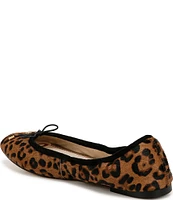 Sam Edelman Felicia Leopard Print Calf Hair Bow Ballet Flats