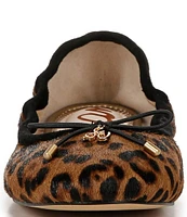 Sam Edelman Felicia Leopard Print Calf Hair Bow Ballet Flats