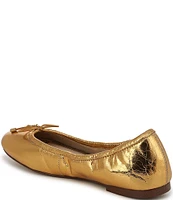 Sam Edelman Felicia Metallic Leather Bow Detail Ballet Flats