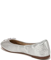 Sam Edelman Felicia Metallic Leather Bow Detail Ballet Flats