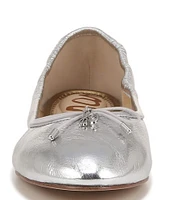 Sam Edelman Felicia Metallic Leather Bow Detail Ballet Flats