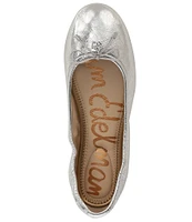 Sam Edelman Felicia Metallic Leather Bow Detail Ballet Flats