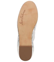 Sam Edelman Felicia Metallic Leather Bow Detail Ballet Flats