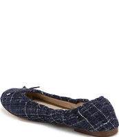 Sam Edelman Felicia Tweed Plaid Bow Detail Ballet Flats