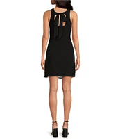 Sam Edelman Floral Embroidered Boat Neck Sleeveless Mini Dress