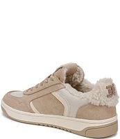 Sam Edelman Harper Cozy Suede and Fabric Low-Top Retro Skater Sneakers