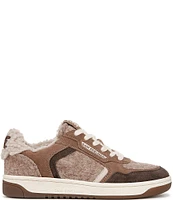 Sam Edelman Harper Cozy Wool and Suede Low-Top Retro Skater Sneakers