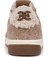 Sam Edelman Harper Cozy Wool and Suede Low-Top Retro Skater Sneakers