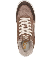 Sam Edelman Harper Cozy Wool and Suede Low-Top Retro Skater Sneakers