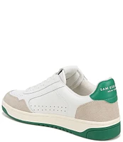 Sam Edelman Harper Leather and Suede Low-Top Retro Skater Sneakers