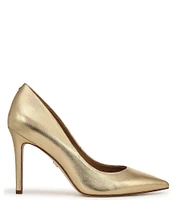 Sam Edelman Hazel Metallic Leather Pointed Toe Pumps