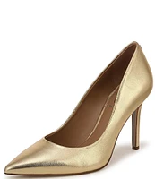 Sam Edelman Hazel Metallic Leather Pointed Toe Pumps