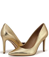 Sam Edelman Hazel Metallic Leather Pointed Toe Pumps